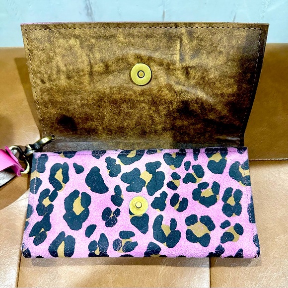 NWT Keep It Gypsy Pink Leopard & Hide Leather Trudy Bag Set - Picture 14 of 16